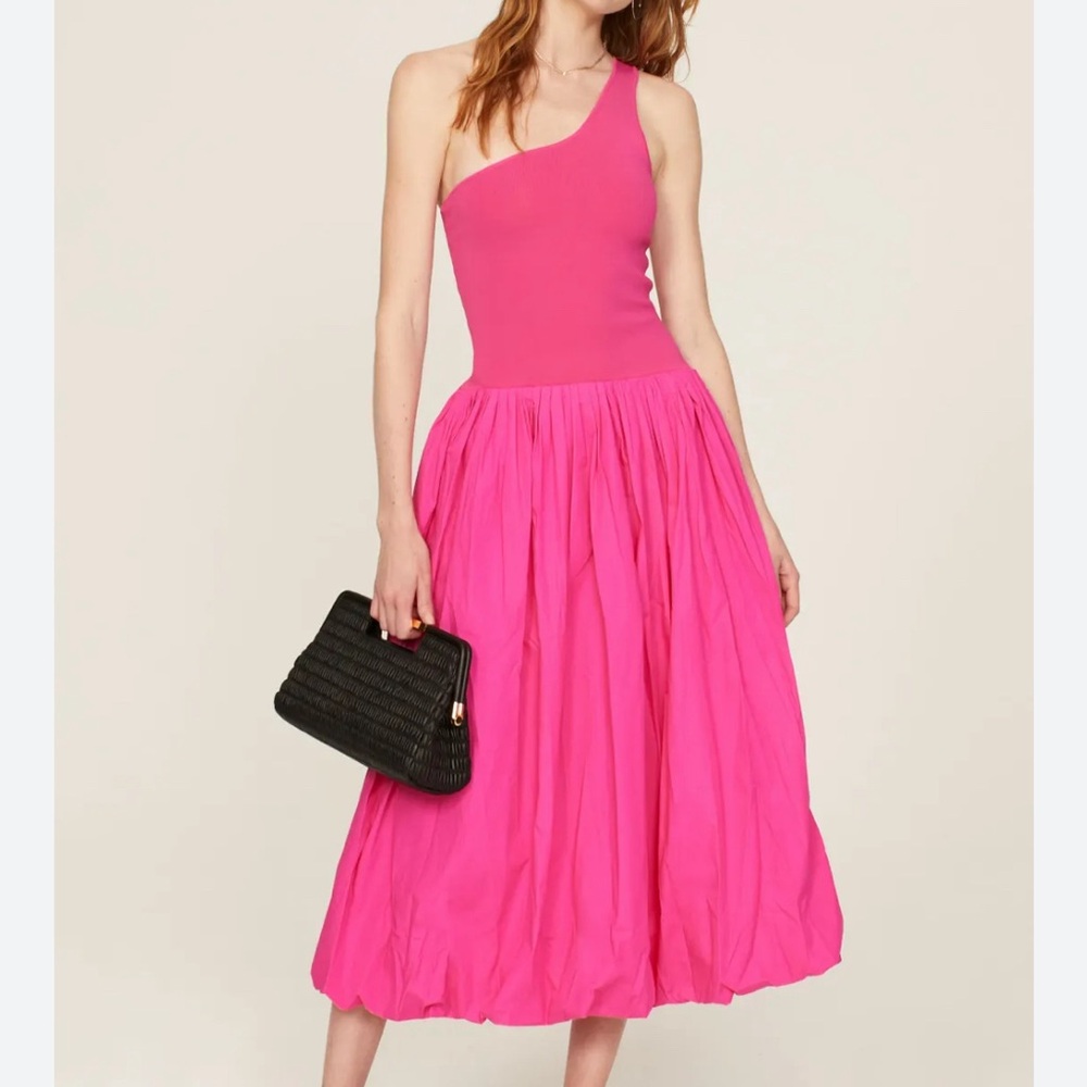 Derek Lam 10 Crosby One-Shoulder Pink Dress